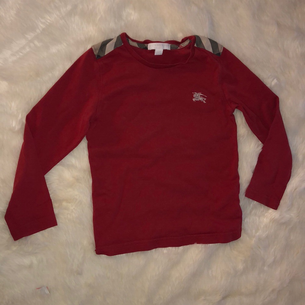 Red Long Sleeve Burberry shirt